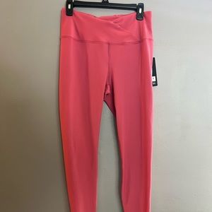 90 Degree Slate Rose Interlink Rib Crossover Ankle Leggings